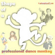 Shape of a professionel dance monkey